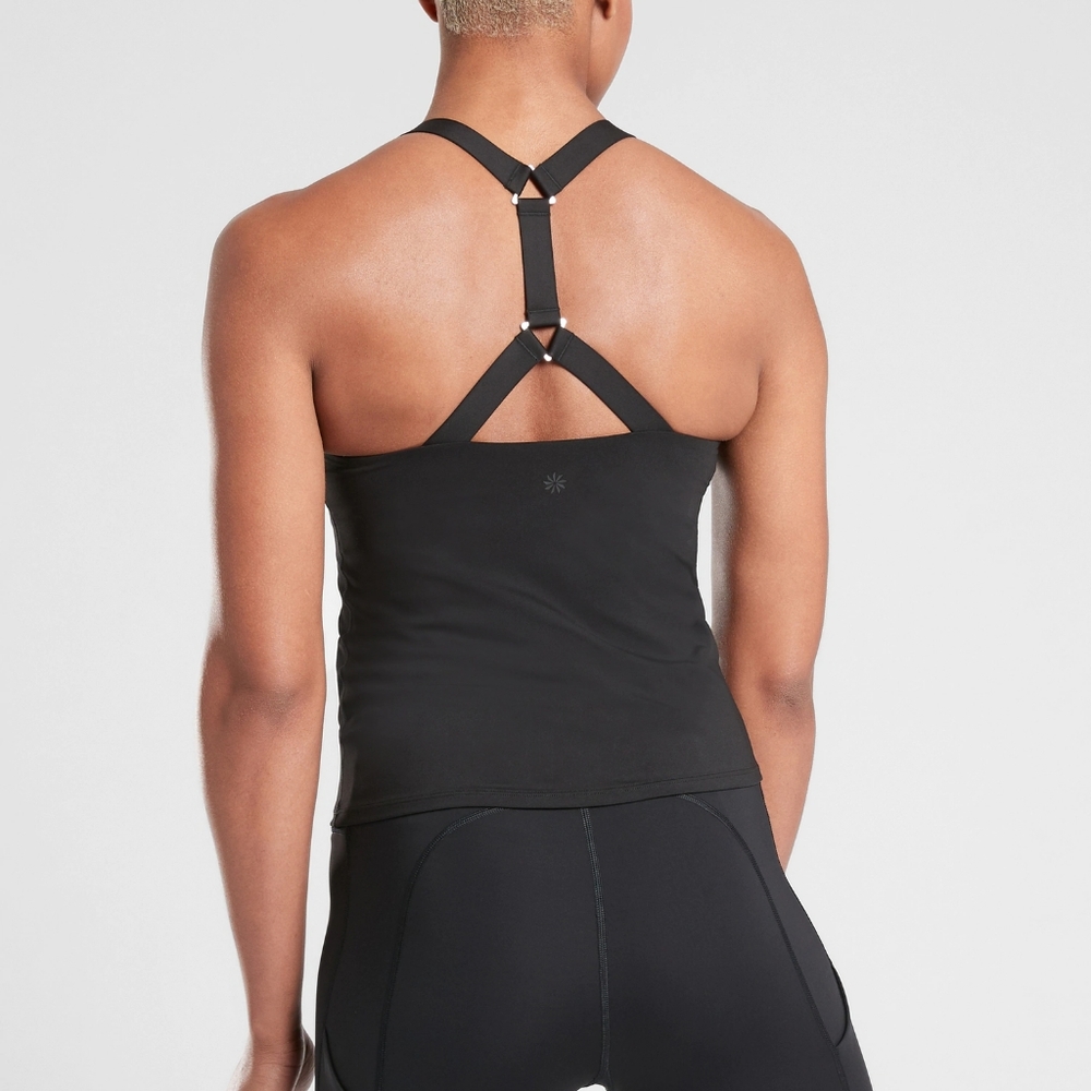 Athleta Ascent Support Black Tank Top S
